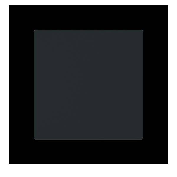 Ein schwarzes Quadrat mit einem dunkelgrauen zentralen Quadrat, umgeben von einem breiten schwarzen Rand.