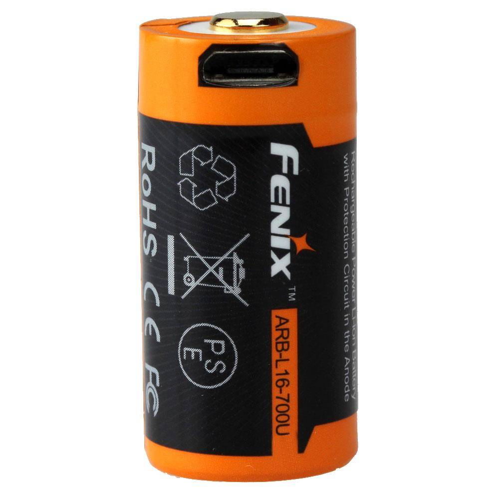 Fenix ARB-L16-700U | 16340 RC123A Li-Ionen Akku mit USB 700mAh