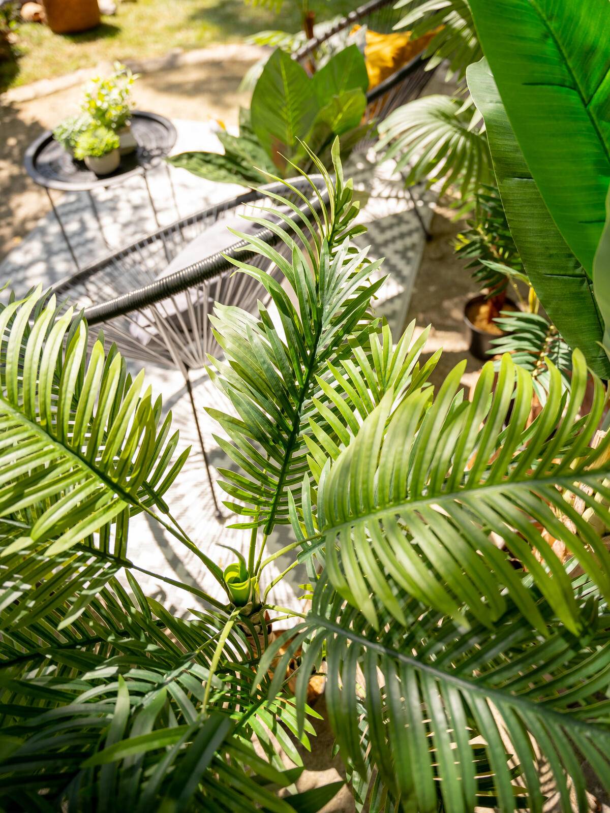 EUROPALMS Areca Palme, 3-stämmig, Kunstpflanze, 150cm