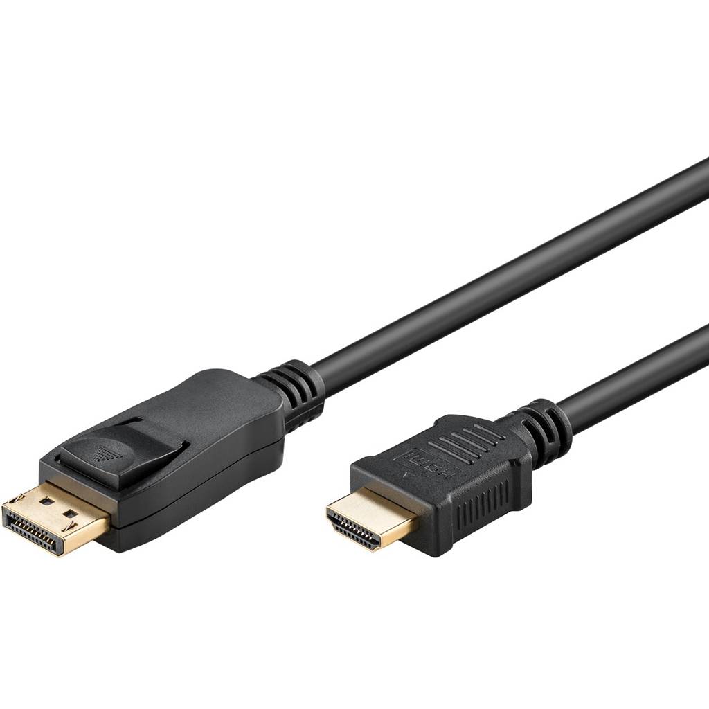 Goobay 64837, 3 m, DisplayPort, HDMI Typ A (Standard), Männlich, Männlich, Gerade