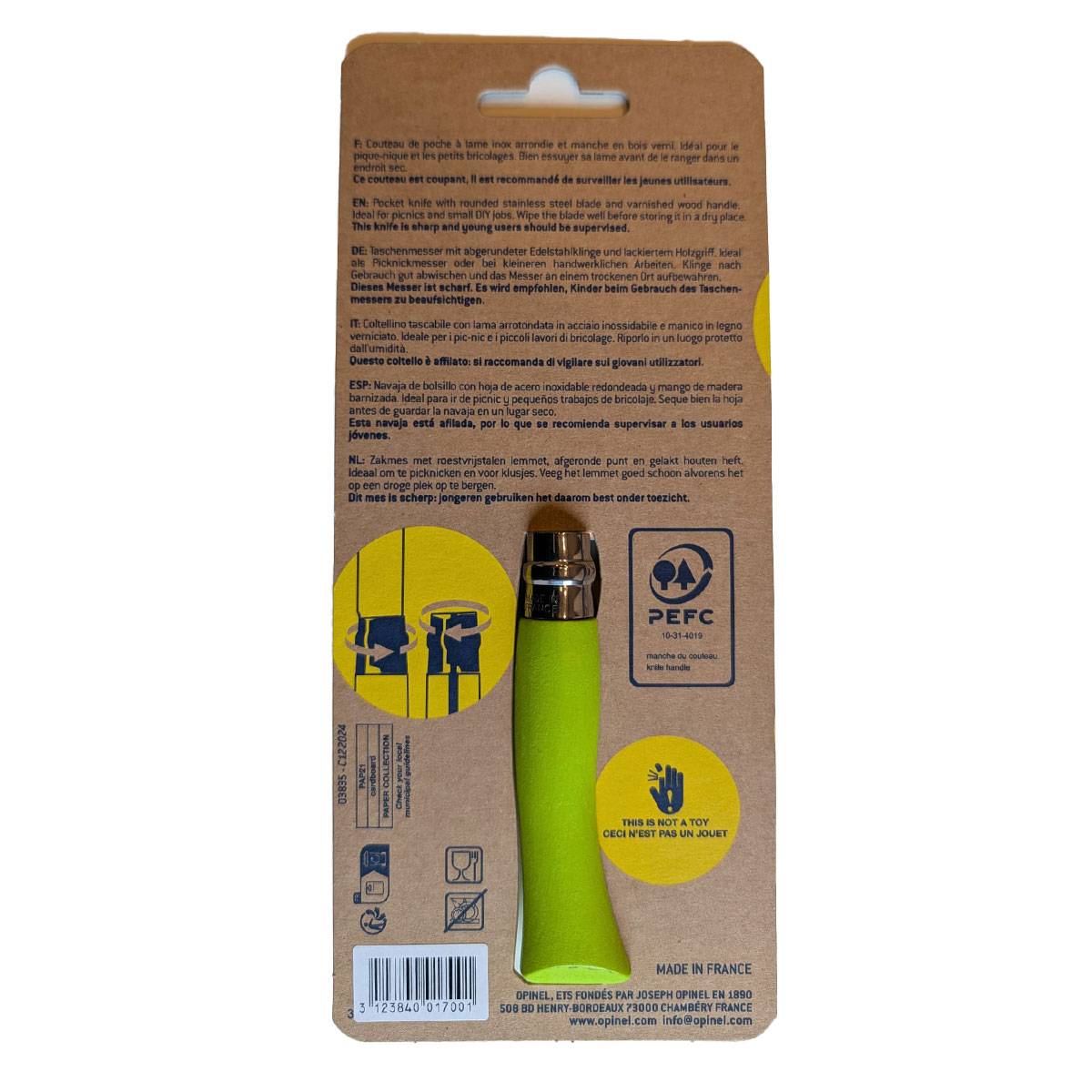 Opinel No 07 Kindermesser - Grün