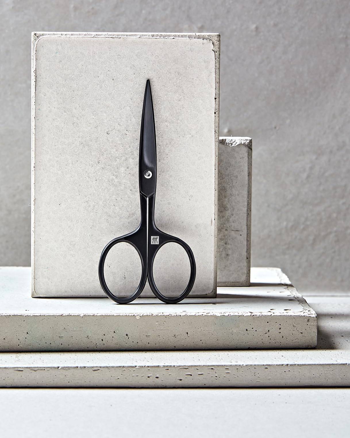 ZWILLING Bartschere Pflege Schere für den Mann, 115 mm, Premium, Carbon Matt Schwarz