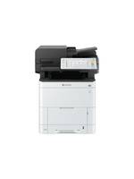 Multifunktionaler Bürodrucker/Kopierer mit Scanner und Bedienfeld auf weißem Hintergrund.