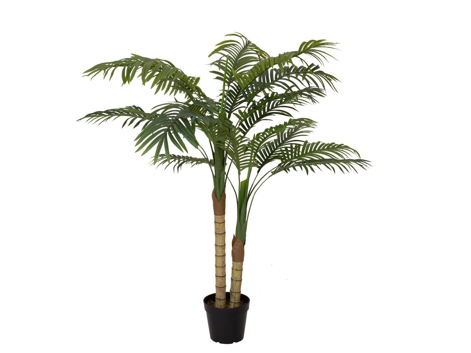 EUROPALMS Areca Palme, 2-stämmig, Kunstpflanze, 120cm