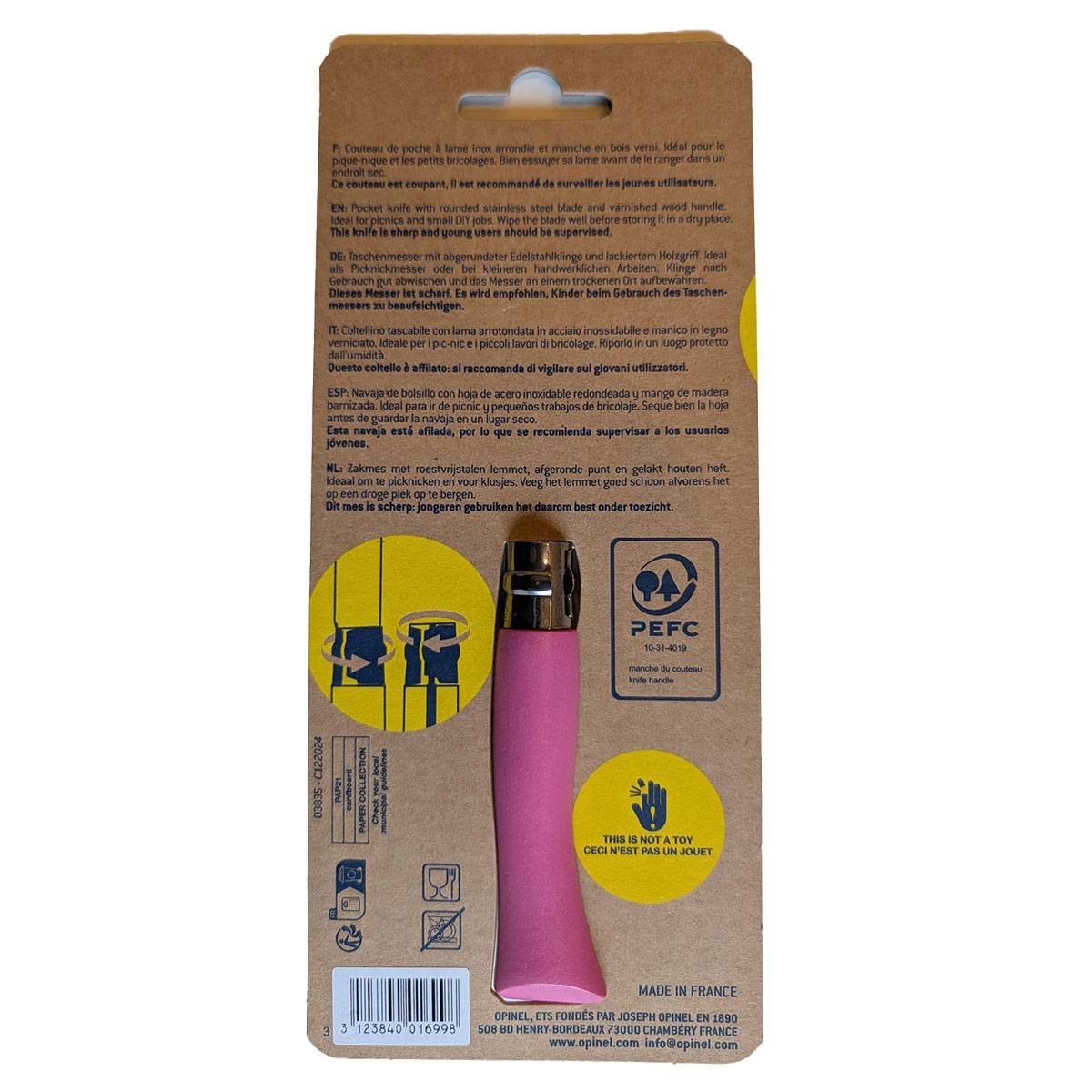 Opinel No 07 Kindermesser - Pink