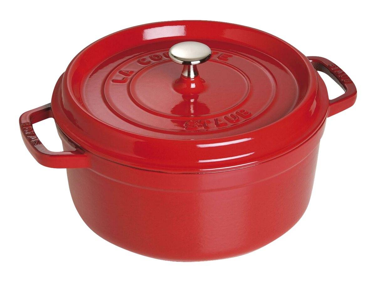 STAUB - Cocotte mit Deckel - 26 cm diameter - 5.25 L - rund - kirschrot