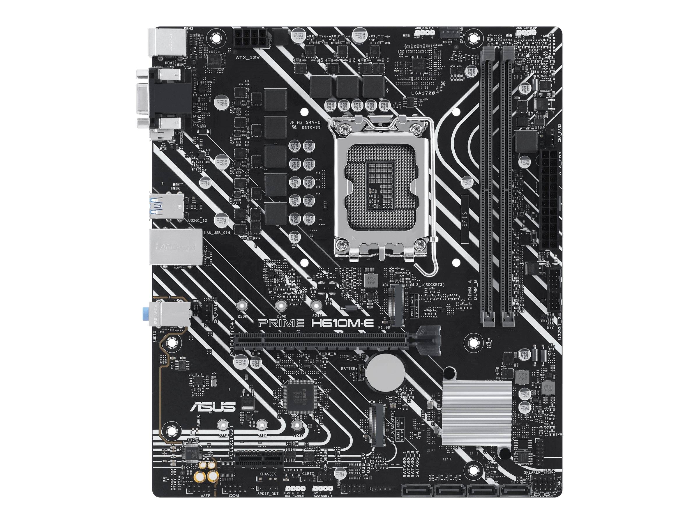 ASUS PRIME H610M-E-CSM - Motherboard - micro ATX - LGA1700-Sockel - H610 Chipsatz - USB 3.2 Gen 1 - Gigabit LAN - Onboar