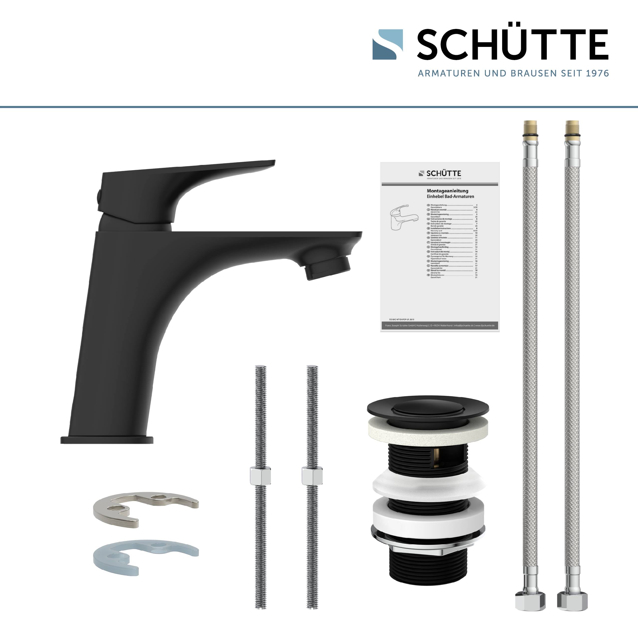 BOSTON Waschtischarmatur, Schwarz matt