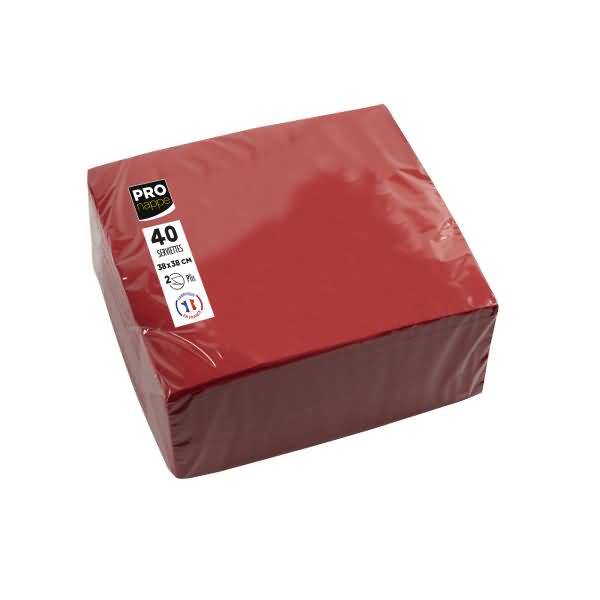 Serviette SV623809I 38x38cm rot 40 Stück