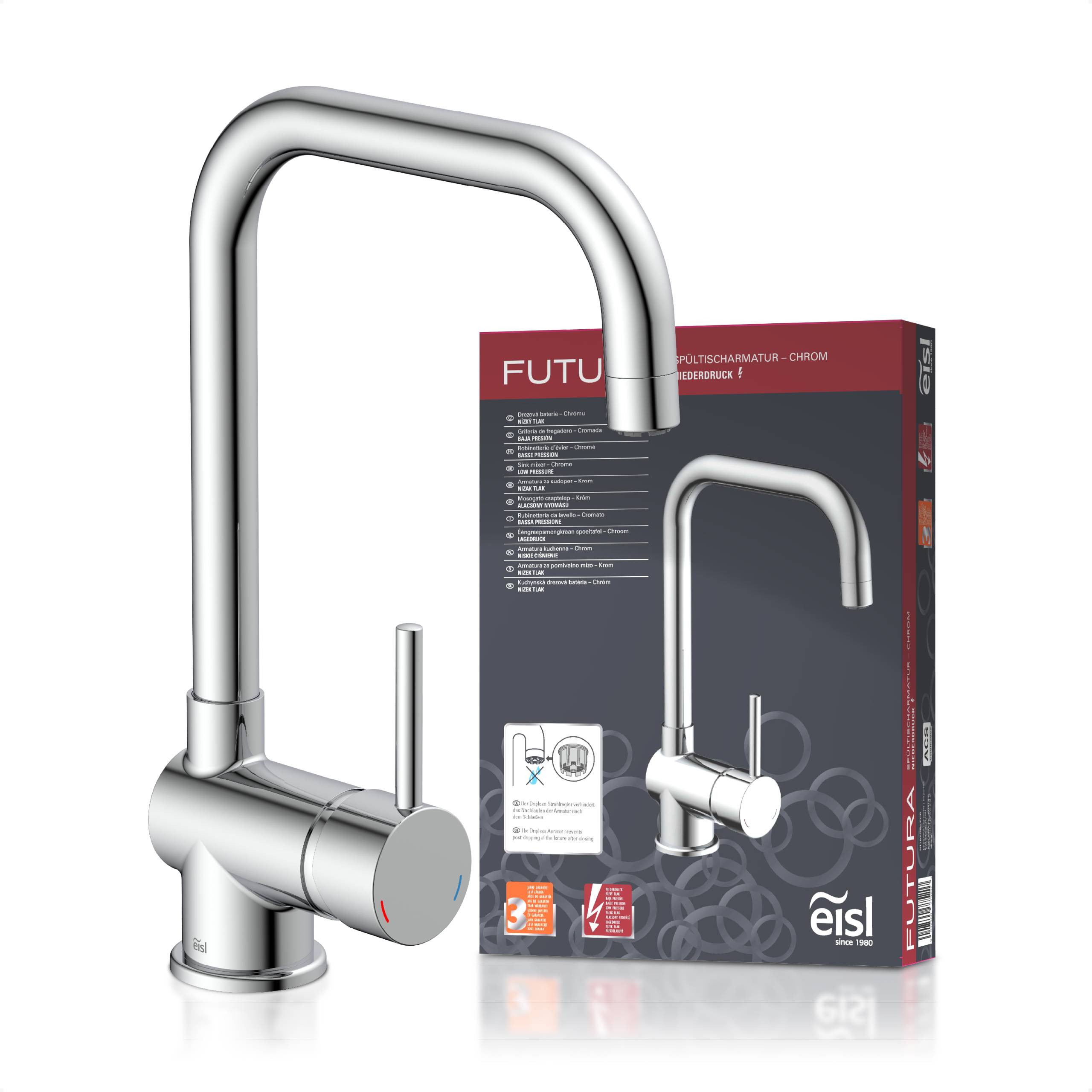 FUTURA Spültischarmatur Niederdruck, Chrom