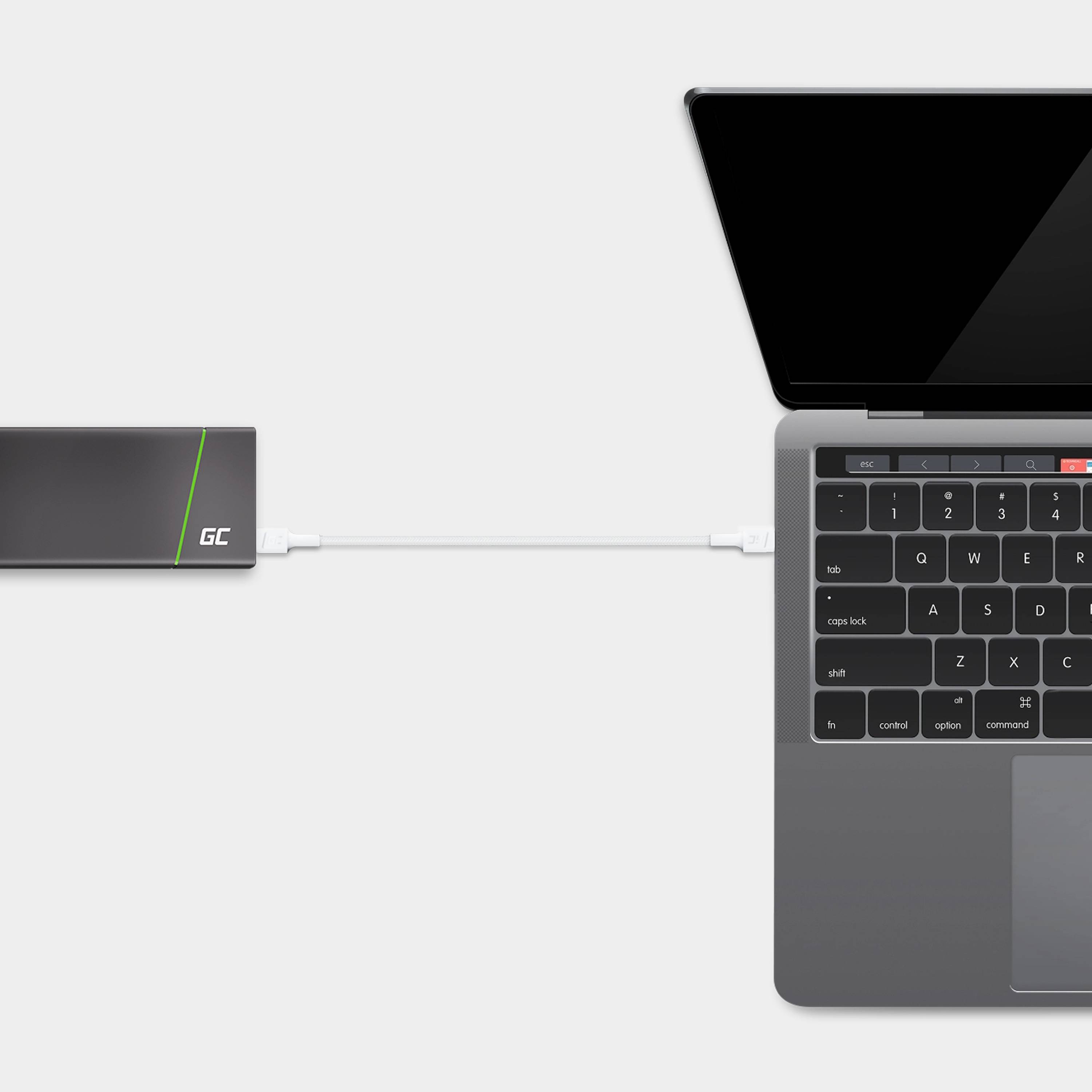 Weiß USB-C Typ C 1,2m Power Delivery 60W, QC 3.0