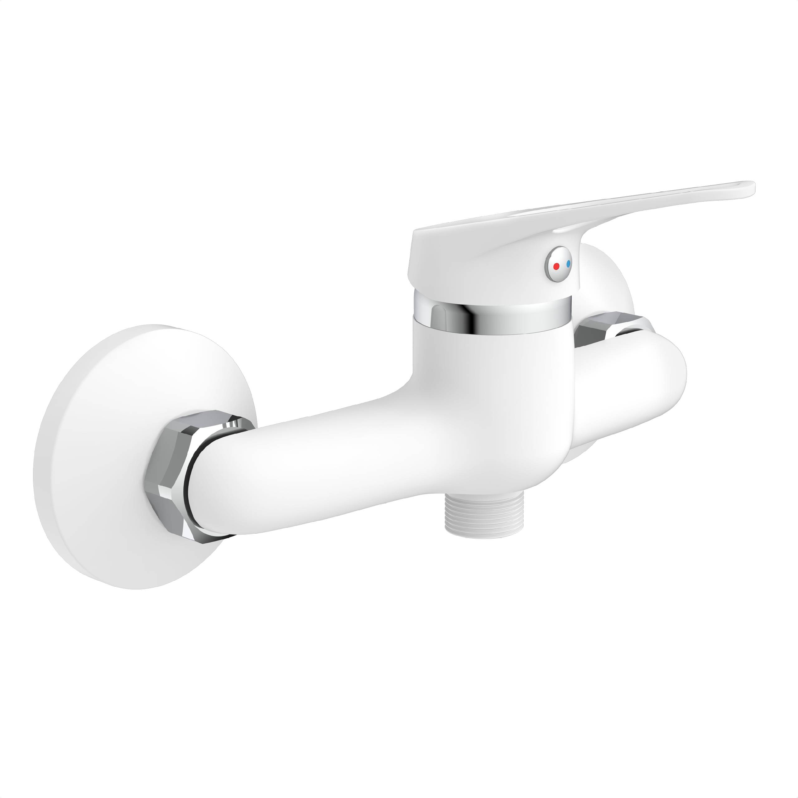 SPEED Duscharmatur, Weiß/Chrom