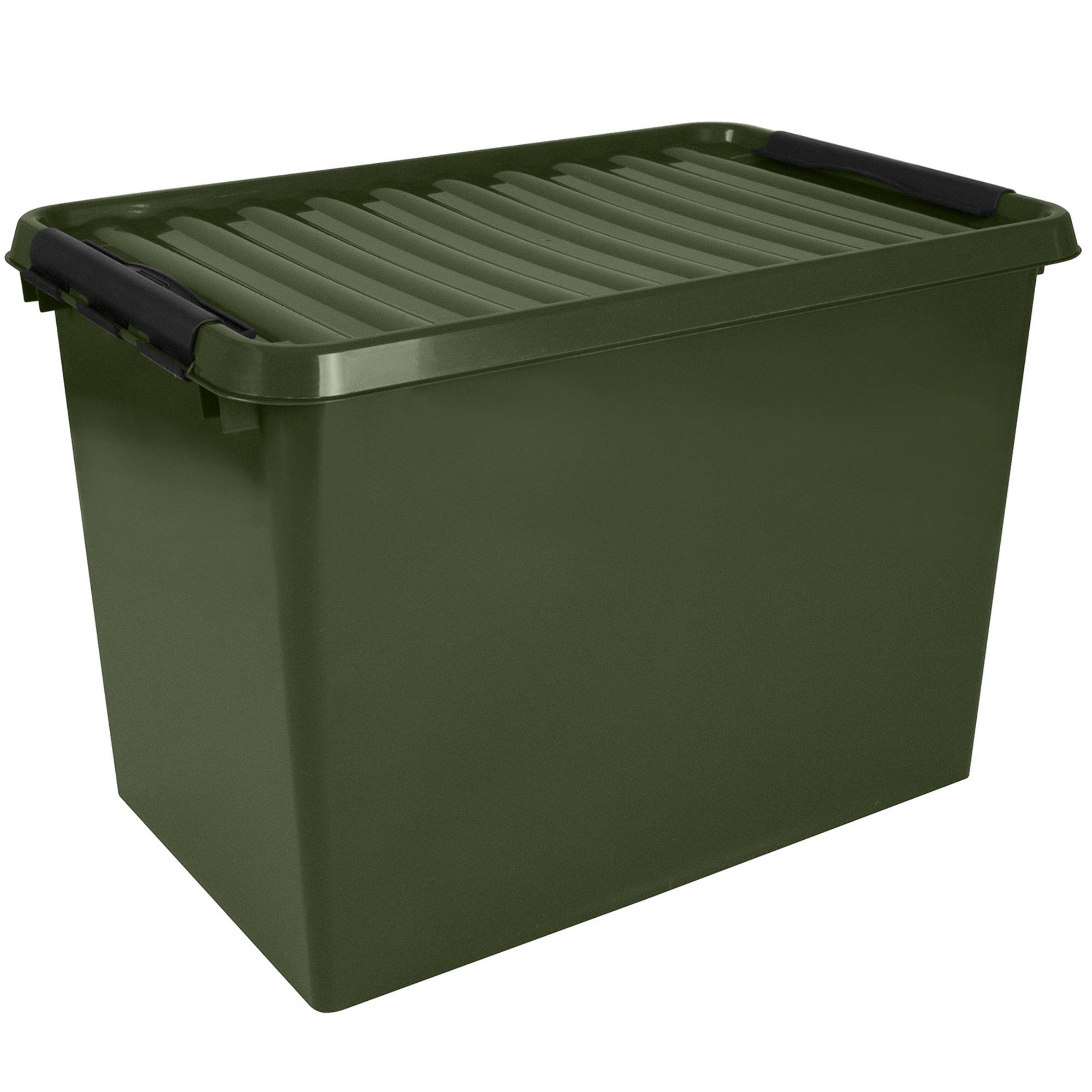 6 maped the q-line Aufbewahrungsboxen 72,0 l grün, schwarz 40,0 x 60,0 x 42,0 cm (H6166352)
