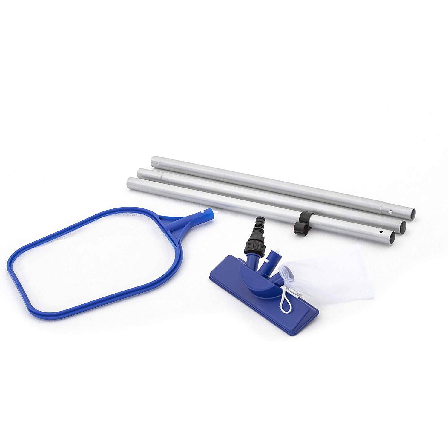 Bestway Flowclear Poolpflege Basis-Set, mit Venturi-Sauger &amp; Kescher, für Poolgrößen bis 396 cm