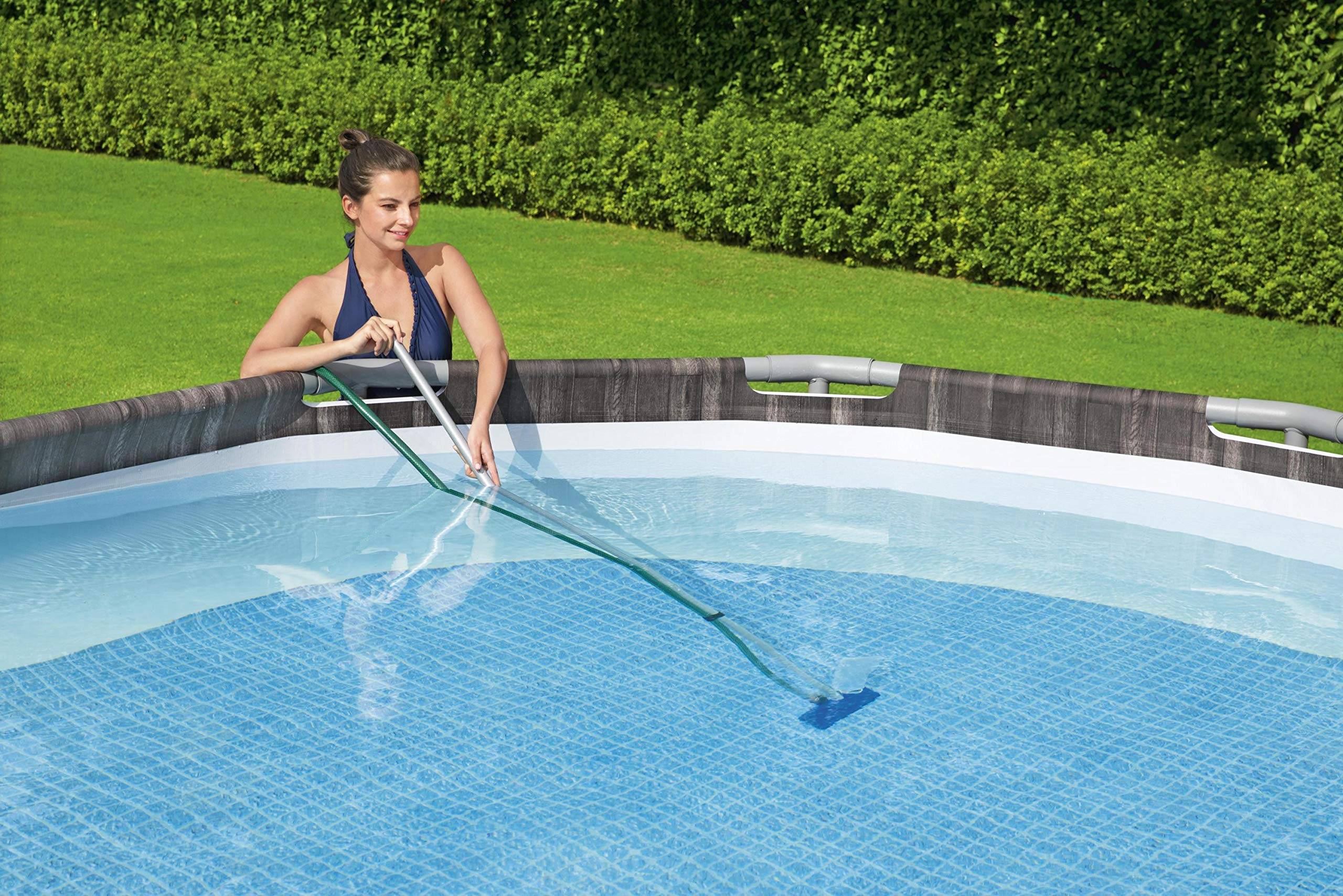 Bestway Flowclear Poolpflege Basis-Set, mit Venturi-Sauger &amp; Kescher, für Poolgrößen bis 396 cm