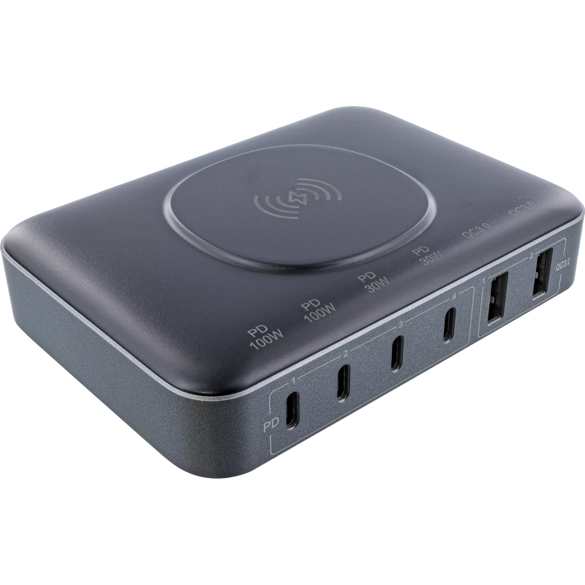 INLINE - Qi Powerstation Multiport - Netzteil - Ladegerät - Wireless charging