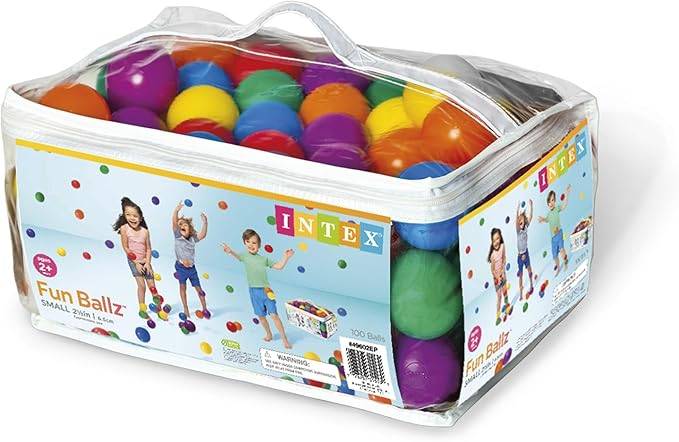 Intex 49602 NP Small Fun Ballz - Kunststoffbälle - 100 Stück - Ø 6,5 cm