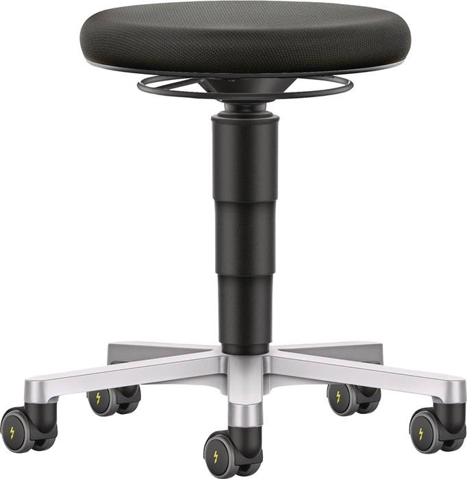 Drehhocker Rl.Stoffpolster schwarz Sitz-H.450-650mm Stoff BIMOS