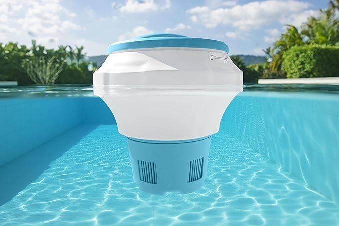 Bestway Flowclear Dosierschwimmer mit ChemGuard Schutzhandschuh