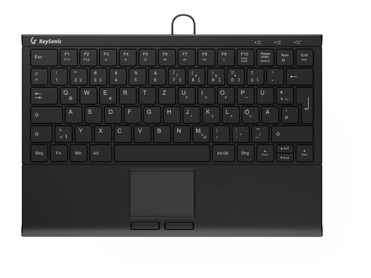 KeySonic KSK-5211ELU - Tastatur - Mini - mit 2-Tasten-Touchpad