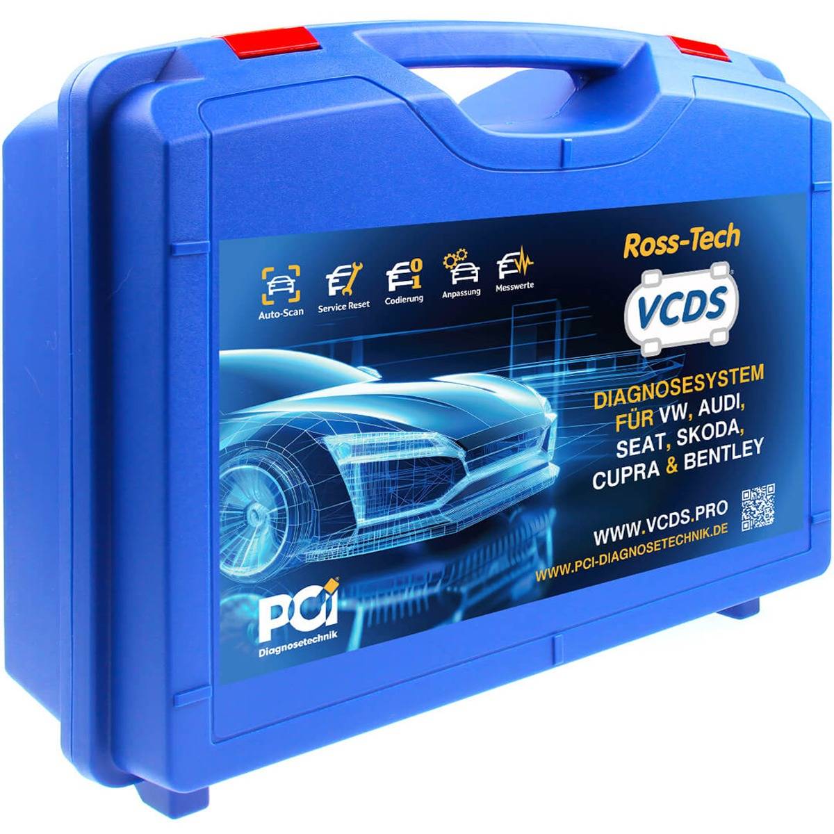 VCDS® HEX-V2 Servicekoffer inkl. 2-in-1 Notebook, Software vorinstalliert (USB) Diagnosegerät für VW, Audi, Seat, Skoda, Cupra