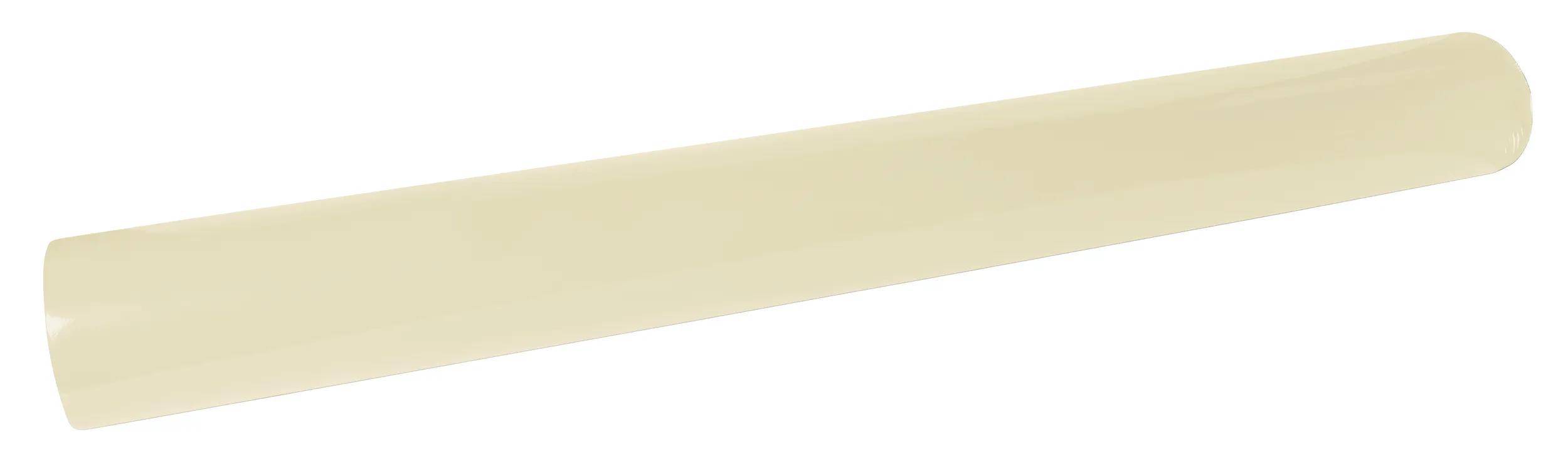 Ein beiges, längliches, rechteckiges Objekt mit leicht strukturierter Oberfläche, möglicherweise ein Baumaterial oder architektonisches Element darstellend.