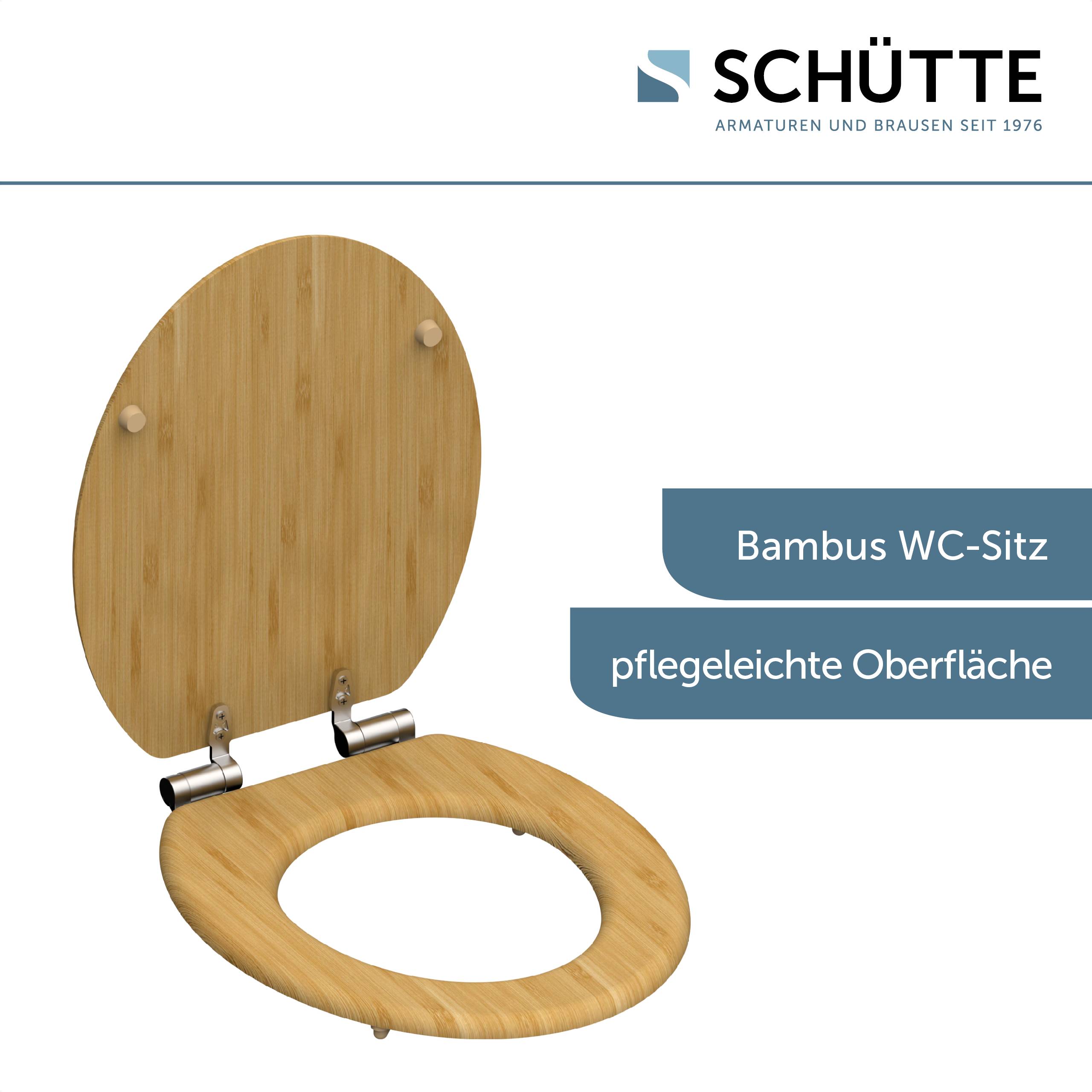 WC-Sitz NATURAL BAMBOO, Bambus, mit Absenkautomatik