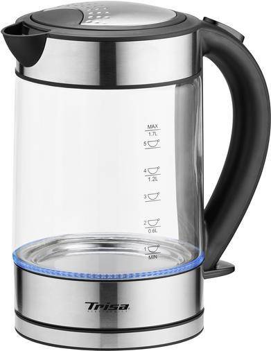 Trisa W5669 Wasserkocher schnurlos, Überhitzungsschutz Silber, Schwarz (6456.6912)