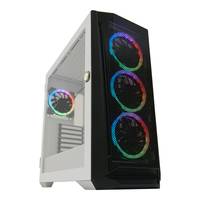 LC-Power Holo-1_X, Midi Tower, PC, Weiß, ATX, micro ATX, Mini-ITX, EATX, Metall, Kunststoff, 16,5 cm