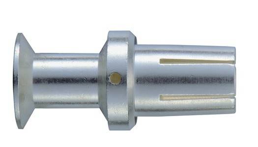 Nahaufnahme eines metallischen Zylinders mit einem kreisförmigen Flansch und Rillen, höchstwahrscheinlich Teil einer mechanischen oder industriellen Komponente.