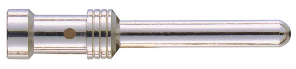 Eine Nahaufnahme einer glänzenden Metallstange oder -welle, die deren spiegelnde Oberfläche zeigt.