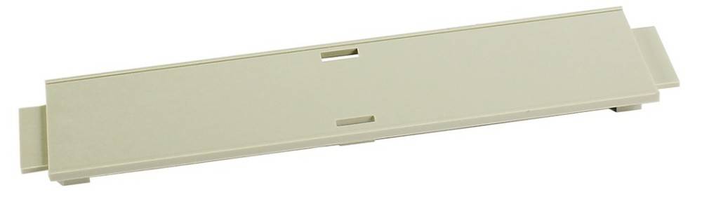 Ein beige Plastik-Handgerät mit zwei rechteckigen Schlitzen an einer Seite. Der Zweck des Geräts ist allein aus dem Bild nicht erkennbar.