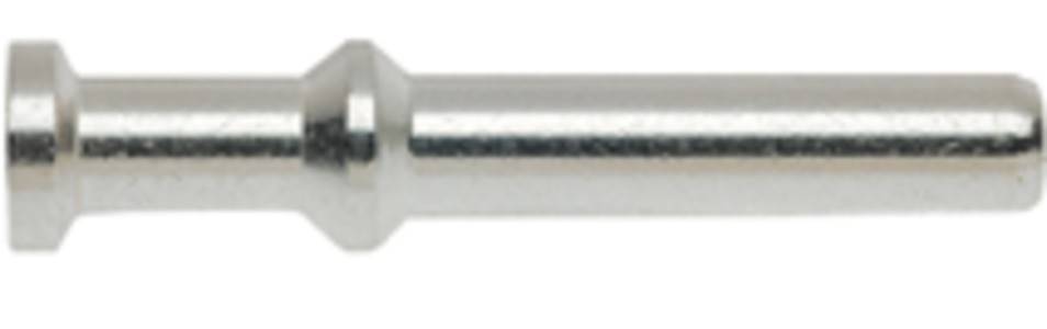 Ein Nahaufnahmebild von einem metallischen Stift oder einer Befestigungsschraube mit einem zylindrischen Schaft und abgerundeter Kopfform. Er erscheint glänzend und ist wahrscheinlich ein Einzelteil.