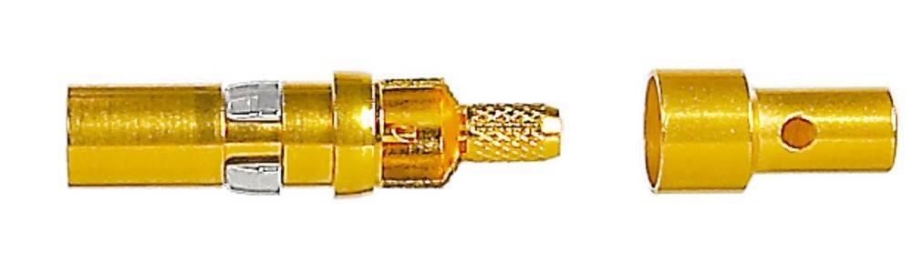 Messingnozzle-Anschluss mit strukturiertem Ende und glatter, gewindeter Kupplung.