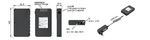 Halemeier LitePac 6000 Li-Ion 12VDC 6Ah 12VDC