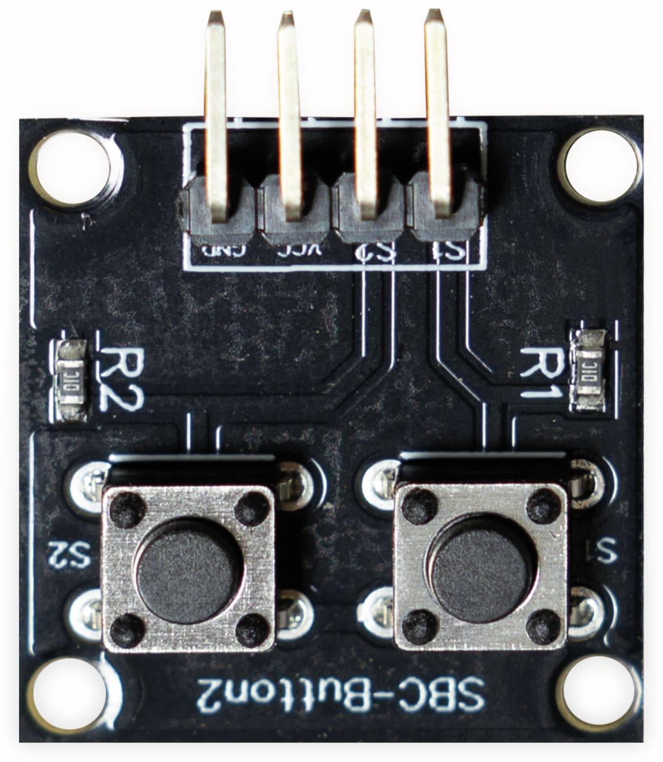 JOY-IT Platinenmodul für Raspberry Pi/Arduino mit 2 Druckknöpfen SBC-Button2