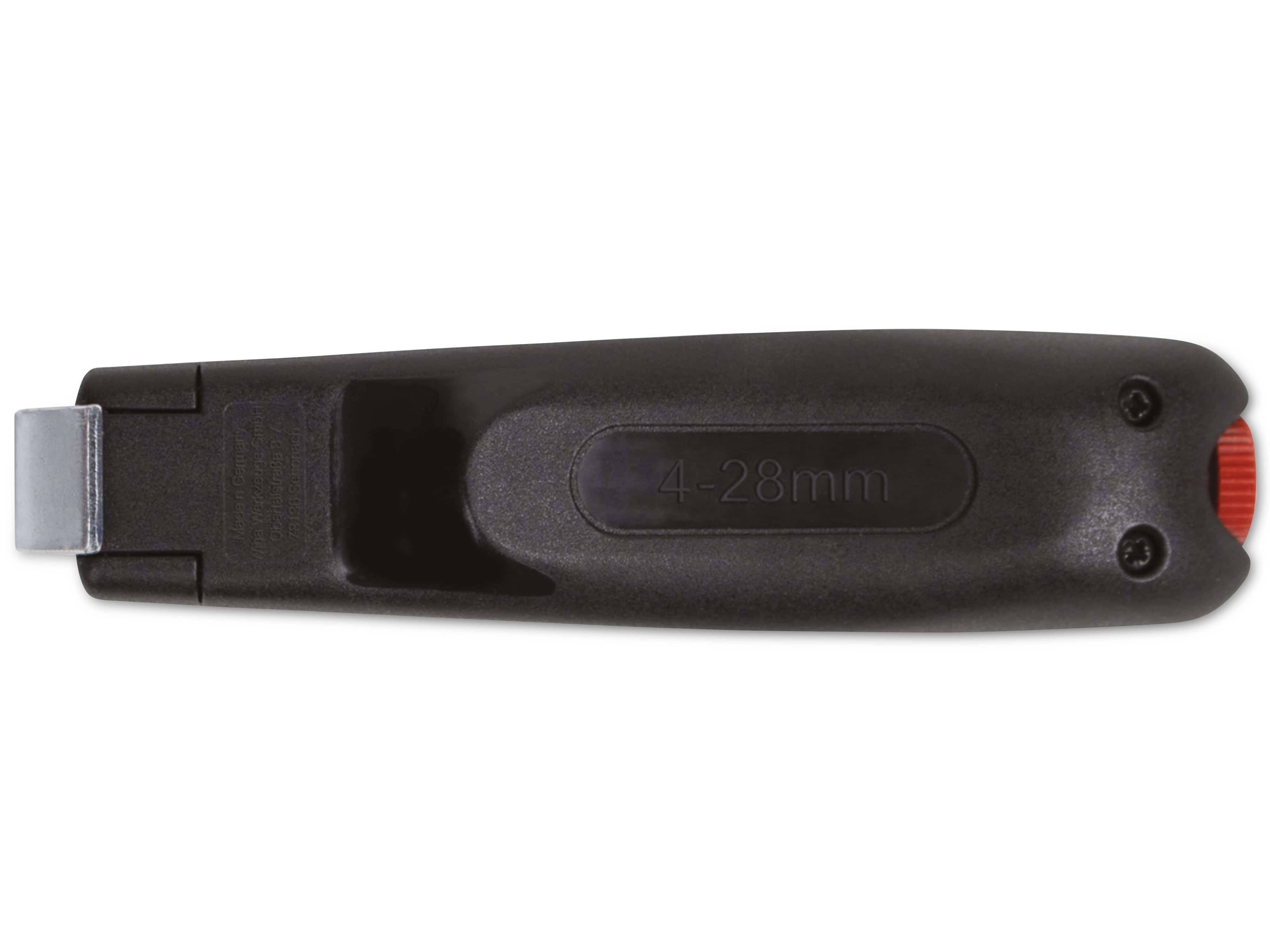 WIHA Abmantelungswerkzeug 44240 mit selbstdrehender Schleppklinge für Rundkabel, 130mm