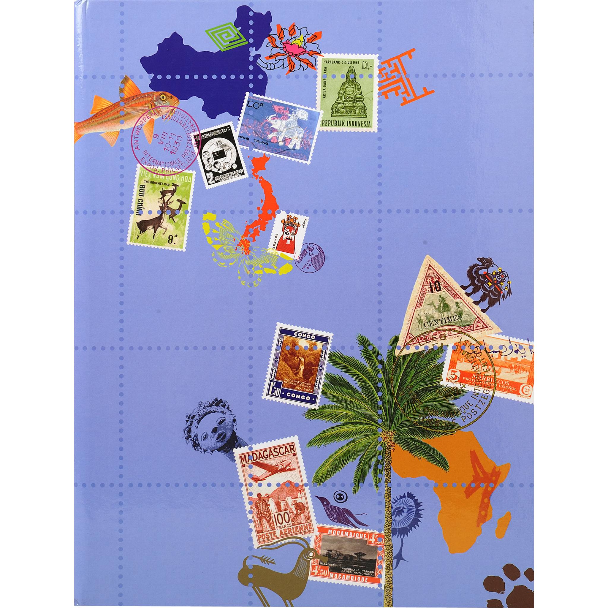 Exacompta 5x Briefmarken Einsteckalbum 16 Seiten 165x225cm Sortiert 25644E
