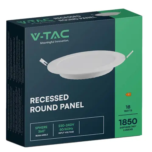V-TAC LED-Einbauleuchte VT-61018, EEK: E, 18 W, 1980 lm, 4000 K V-TAC LED-Einbauleuchte VT-61018, EEK: E, 18 W, 1980 lm, 4000 K