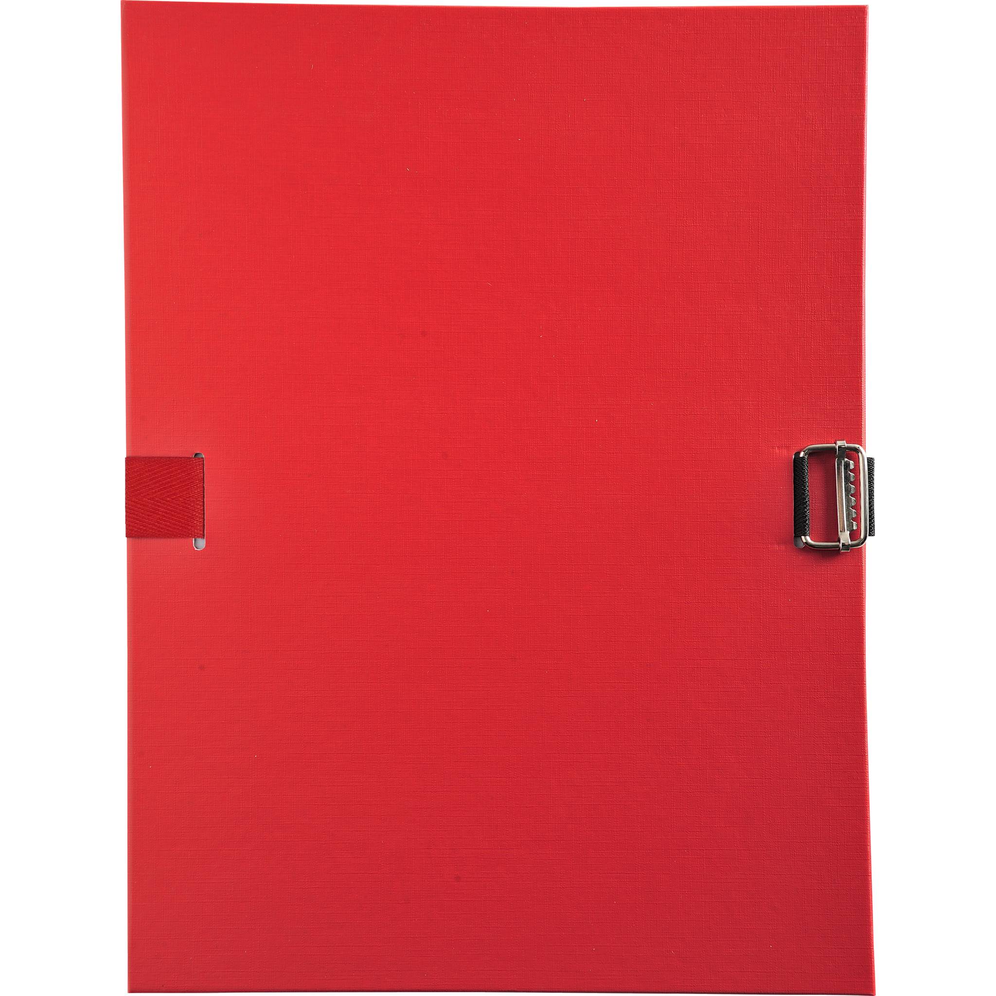 Exacompta 10x Verstärkter Deckel PP Klappe am Rand, Rot, 30109H