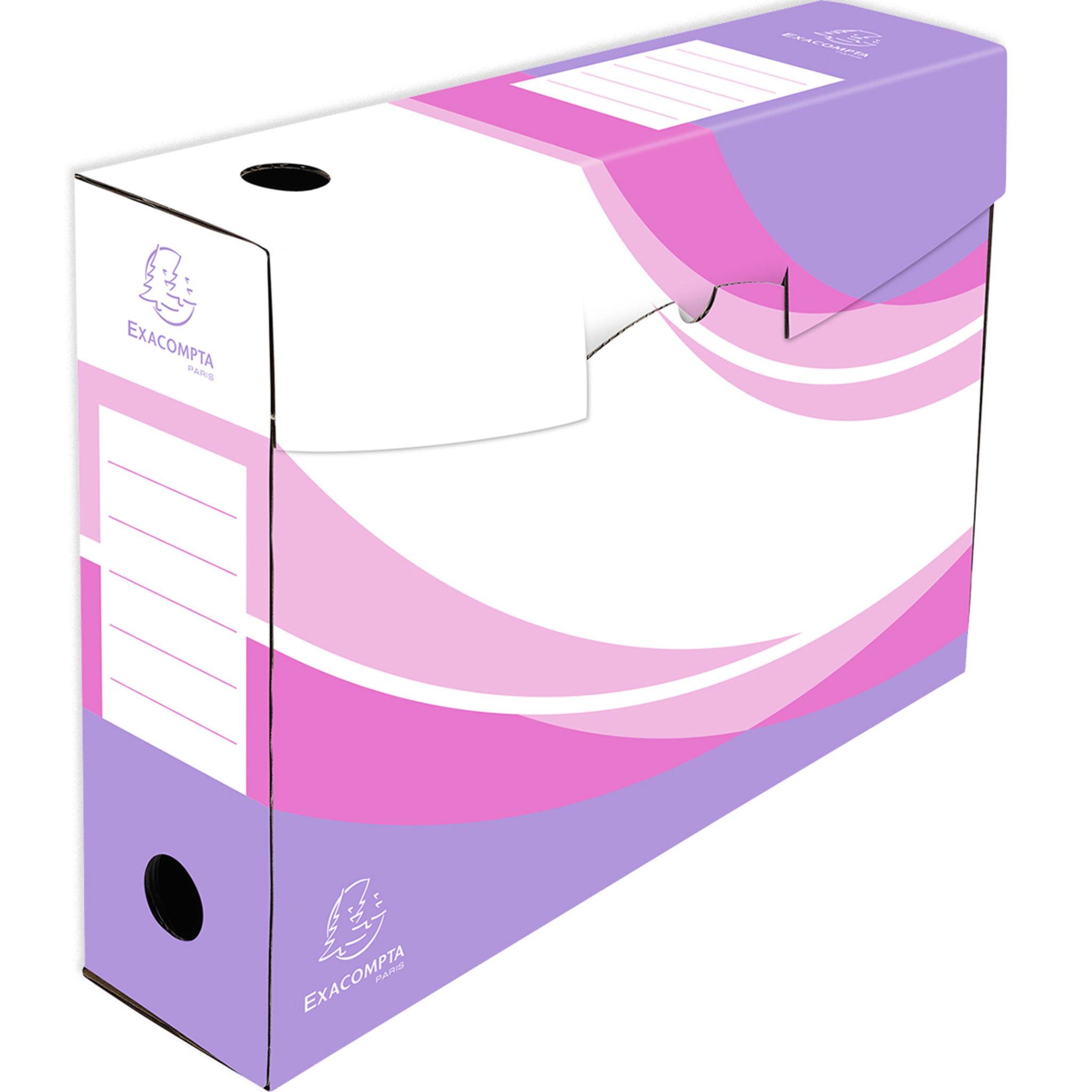 Exacompta 8x Archivbox 5er-Set Rücken 80mm Wellpappe 25x35 cm A4 sortiert 79530E