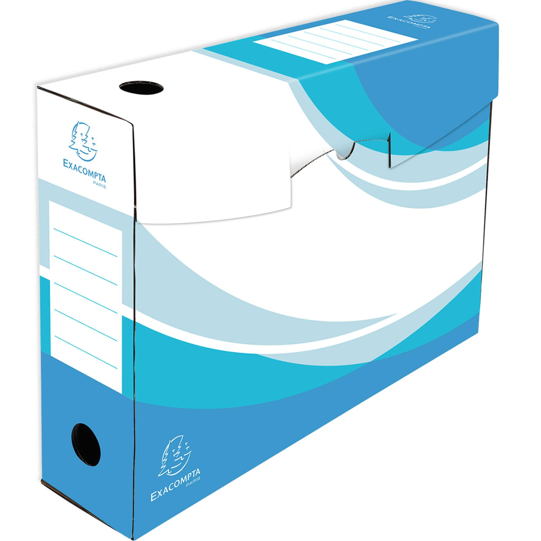 Exacompta 8x Archivbox 5er-Set Rücken 80mm Wellpappe 25x35 cm A4 sortiert 79530E