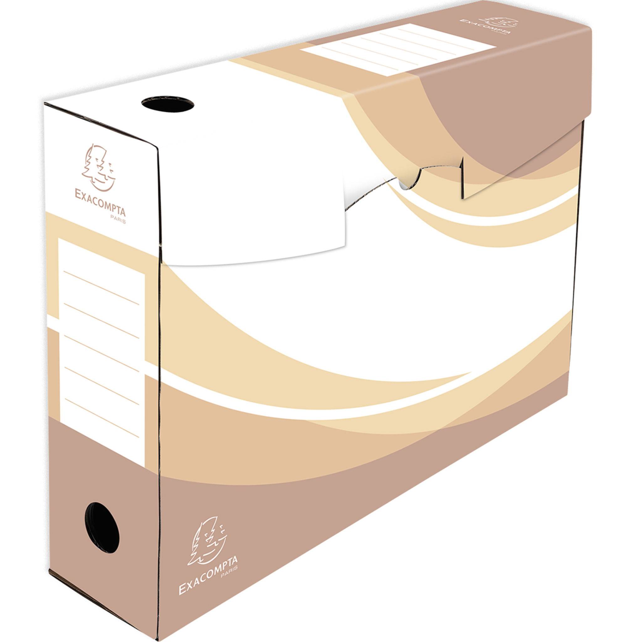 Exacompta 8x Archivbox 5er-Set Rücken 80mm Wellpappe 25x35 cm A4 sortiert 79530E