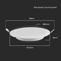 V-TAC LED-Einbauleuchte VT-61003, EEK: E, 3 W, 330 lm, 6500 K, weiß V-TAC LED-Einbauleuchte VT-61003, EEK: E, 3 W, 330 lm, 6500 K, weiß