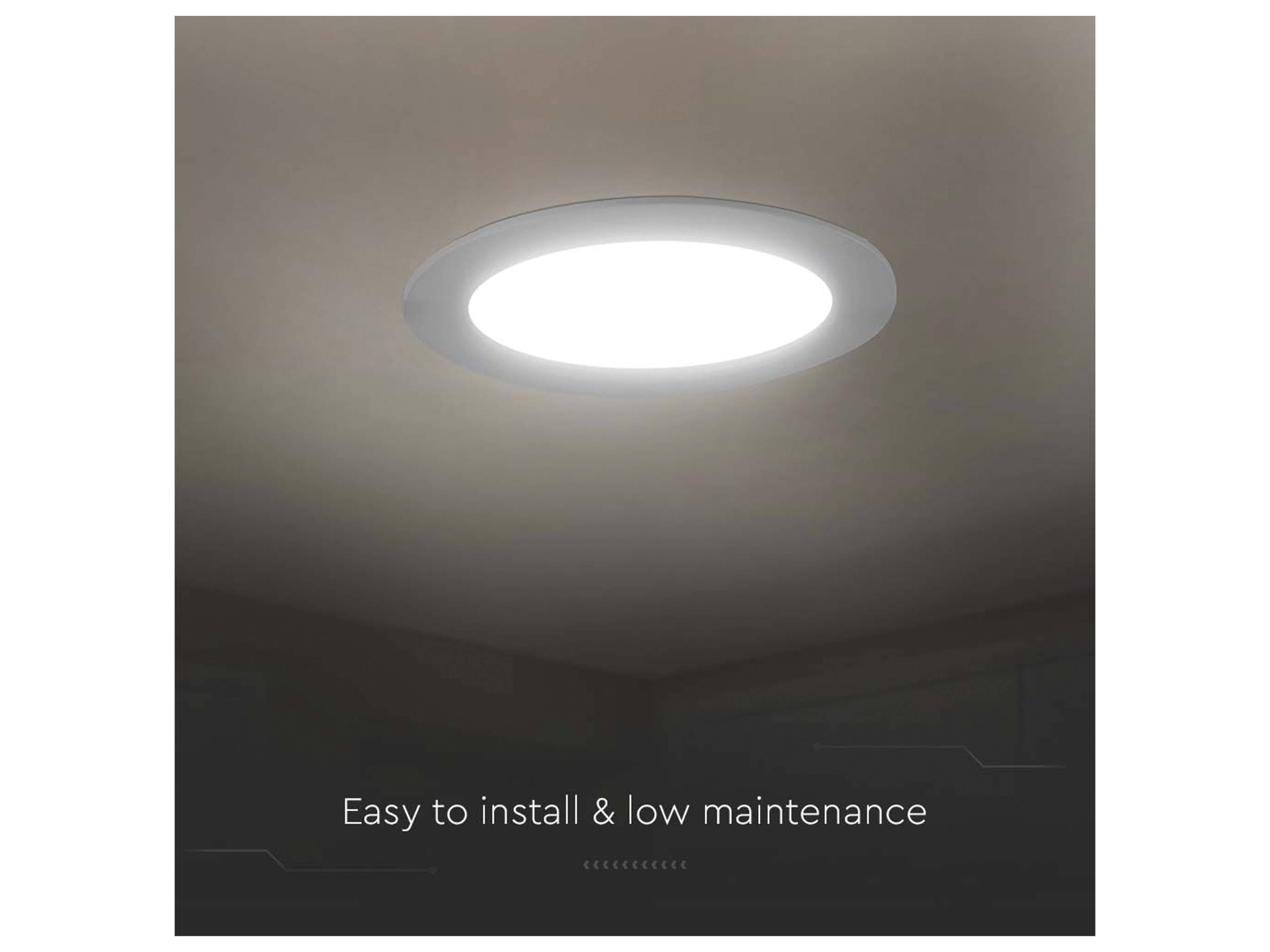 V-TAC LED-Einbauleuchte VT-61018, EEK: F, 18 W, 1850 lm, 3000 K