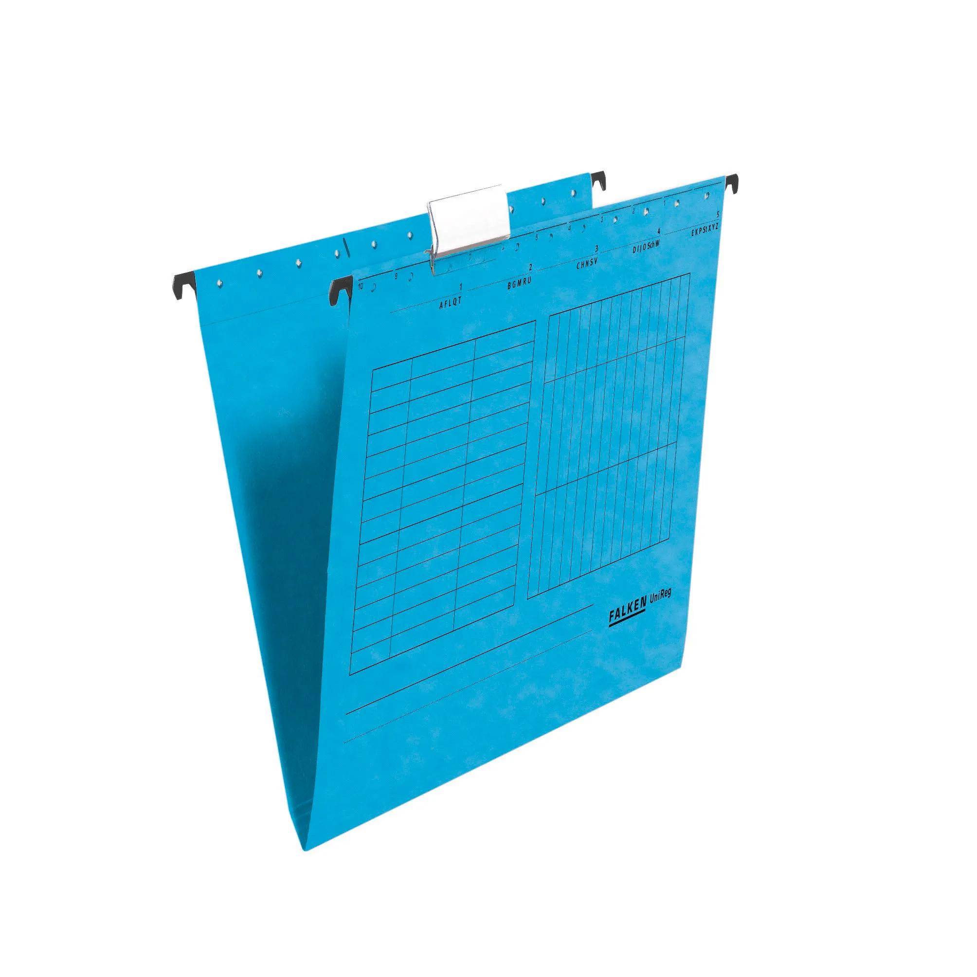 Falken 25x Hängemappe UniReg 230g/m2-Kraftkarton seitlich offen Blau 80002447F