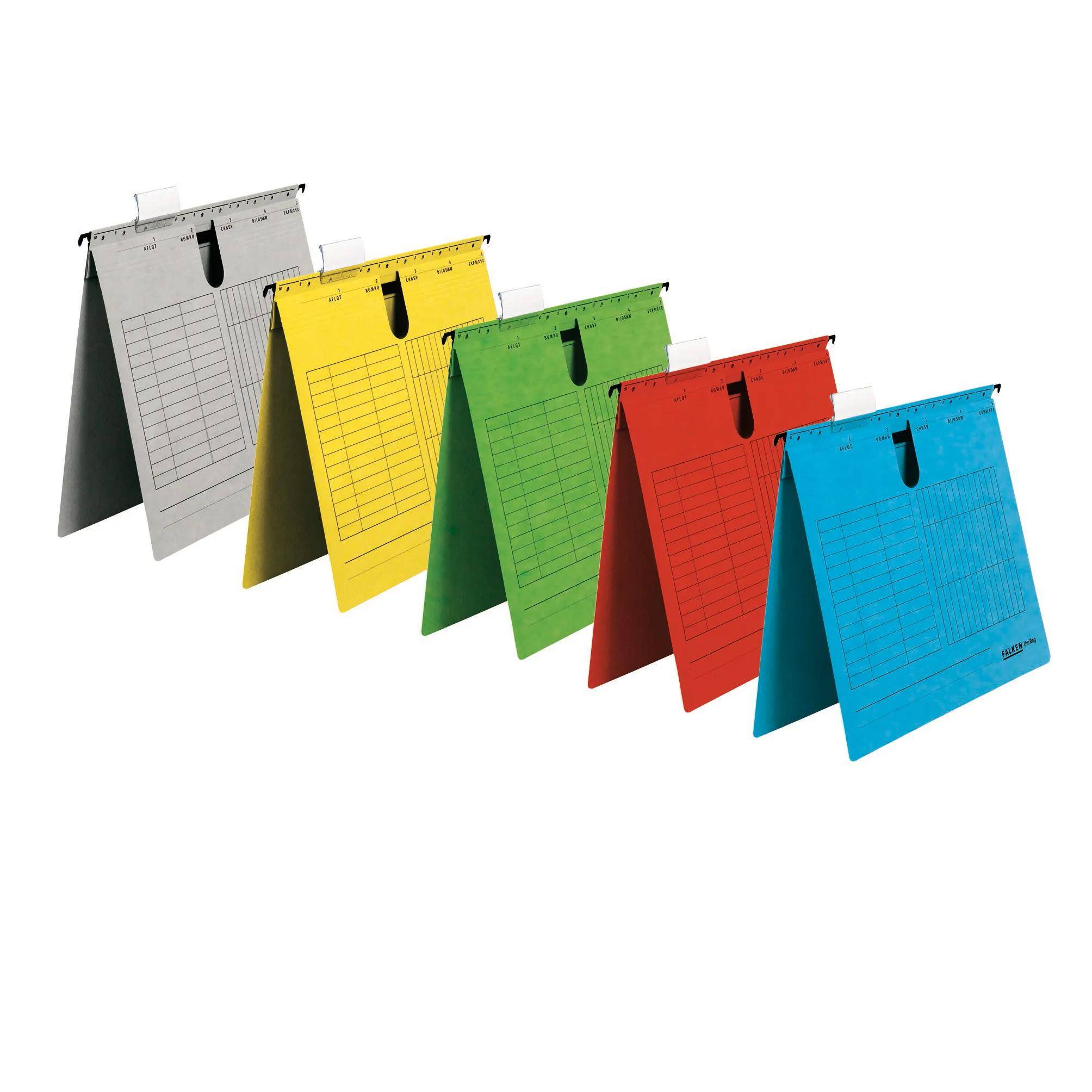 Falken 25x Hängehefter UniReg 230g/m2-Kraftkarton kaufm. Heftung Grau 80002835F