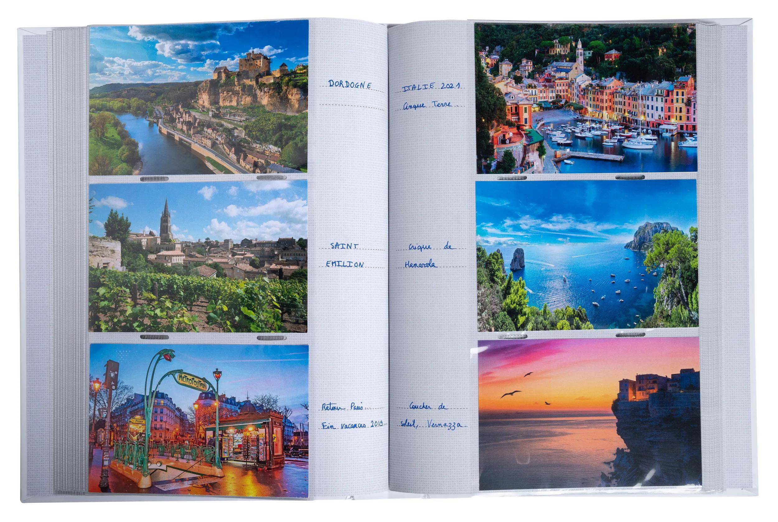 Exacompta 6x Einsteckalbum für 300 Fotos, 22,5x32,5cm, Rainbow - Weiß - 62883E