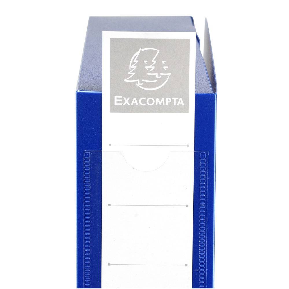 Exacompta 10x Archivbox + Knopf, PP 700µ, Rücken 60mm, A4, Blau, 59632E