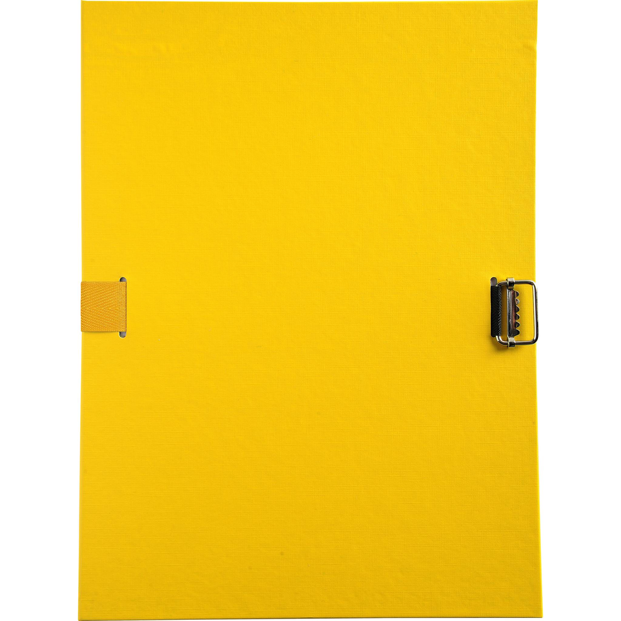 Exacompta 10x Verstärkter Deckel PP Klappe am Rand, Gelb, 30106H